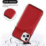 Skin Feel PU + TPU + PC Back Cover Shockproof Case met Kaartslots & Houder & Photo Frame Voor iPhone 11 Pro Max(Rood)