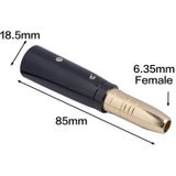 2 stks LZ1164G vergulde 6.35mm vrouw tot xrl mannelijke audio-adapter microfoon stereo luidspreker connector