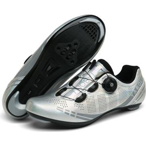 T27 Cycling Ademend Power-Assisted Mountain Fietsschoenen  Grootte: 43 (Highway-Silver)