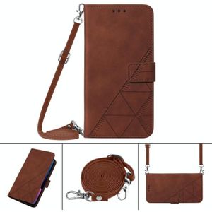 For Tecno Spark 6 Go Crossbody 3D Embossed Flip Leather Phone Case(Brown)
