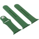 Voor Apple Watch Series 6 & SE & 5 & 4 40mm / 3 & 2 & 1 38mm High-performance Ordinary &longer Rubber Sport Watchband with Pin-and-tuck Closure (Forest Green)