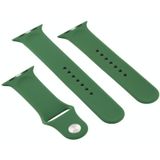 Voor Apple Watch Series 6 & SE & 5 & 4 40mm / 3 & 2 & 1 38mm High-performance Ordinary &longer Rubber Sport Watchband with Pin-and-tuck Closure (Forest Green)