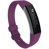 Solid Color Siliconen polsband voor FITBIT Alta / HR  Grootte: L (Lilac Purple)