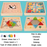 Kinderen Houten Multifunctionele Parent-Kind Interactieve Puzzel Board Toy  Set Specificatie: 4 In 1 Schaken
