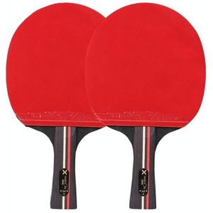 Huieson HS-D-P01 Drie Ster 7 Lagen Pure Wood Double-Sided Reverse Adhesive Tafel Tennisracket Set  Specificatie: Hand-Shake Grip Racket
