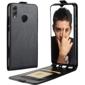 Zakelijke stijl beschermende terug verticaal flip Leder Cover Case voor Huawei Honor 8 X  met kaartslot (zwart)