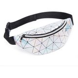 Fashionable Unisex Chest Bag Fanny Pack Waist Bag Waterproof Laser Bags(Silver)