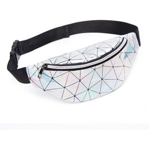 Fashionable Unisex Chest Bag Fanny Pack Waist Bag Waterproof Laser Bags(Silver)