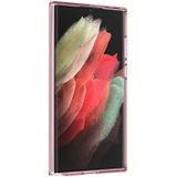 Voor Samsung Galaxy S22 Ultra 5G Schokbestendig Terminator Stijl Transparante Beschermende Telefoon Case (Pink)