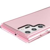 Voor Samsung Galaxy S22 Ultra 5G Schokbestendig Terminator Stijl Transparante Beschermende Telefoon Case (Pink)