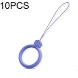 10 STKS siliconen ring mobiele telefoon lanyard waterfles anti-val hanger (kruidnagel paars)