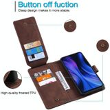 Voor Xiaomi Redmi 9 Skin Feel Business Horizontale Flip PU Lederen Case met Houder & Multi-Card Slots & Wallet & Lanyard & Photo Frame (Brown)