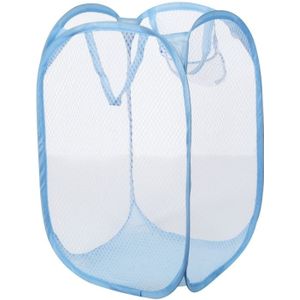 3 STKS opvouwbare pop up Wash tas wasmand tas belemmert mesh opslag Pueple vuile kleren mand (blauw)