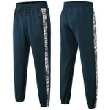 Loose Sports Camouflage Stretch Quick Drying Casual Leggings (Kleur: Peacock Blue Size:S)