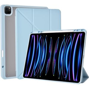 Voor iPad 12.9 WiWU PU + TPU Smart Tablet Case met pensleuf