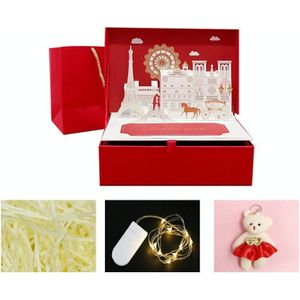 Love Story driedimensionale Gift Box Creative Gift Packaging Box  Kleur: Klein (Pakket 3)