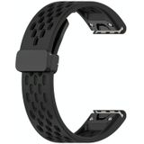 Voor Garmin Instinct 2X Solar 26 mm siliconen horlogeband met vouwgesp
