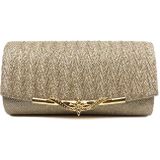 Modeketen diner tas Clutch schouder Messenger Bag vrouwen portemonnee (goud)