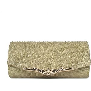 Modeketen diner tas Clutch schouder Messenger Bag vrouwen portemonnee (goud)