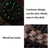 Holle wijzerplaat houten riem mannen mechanische horloge (D27-2)