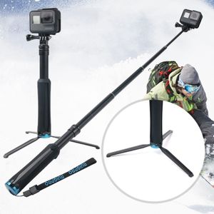 Draagbare opvouwbare statief houder Selfie Monopod Stick voor GoPro  HERO 6/5 sessie /5 /4 sessie /4 /3+/3 /2 /1  Xiaoyi Sport camera's  lengte: 23 5-81 cm