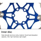 SNAIL FD-01 Mountain Bike Floating Disc Fiets Remblok Zes Nagel remschijf  grootte: 203mm  Kleur:Blauw