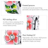 S925 Sterling Zilver Kleurrijke Bloemen Kralen DIY Armband Ketting Accessoires