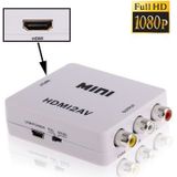 VK-126 MINI HDMI naar CVBS/L+R Audio Converter Adapter (Scaler)wit