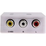VK-126 MINI HDMI naar CVBS/L+R Audio Converter Adapter (Scaler)wit