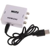 VK-126 MINI HDMI naar CVBS/L+R Audio Converter Adapter (Scaler)wit