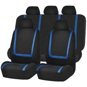 Universele autostoel cover polyester stof autostoel covers autostoel cover voertuig zetel beschermer interieur accessoires 9pcs set blauw