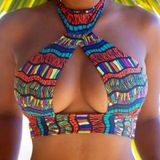 2 stuks sexy vrouwen kleuren print bikini set push-up gewatteerde beha badmode  maat: S (stijl eerste)