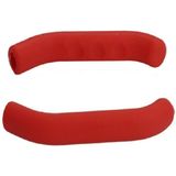 1 paar fietsen scooters rem beschermende case voetsteun cover Silicone Cover (rood)