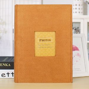 4R 6 inch 300 Blad foto's 50 pagina's Flannel Interstitial Album Creative Christmas Gift Postcard Storage Album (Orange)