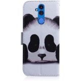 Panda patroon gekleurde tekening horizontale Flip lederen case voor Huawei mate 20 lite  met houder & card slots & portemonnee