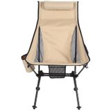 Outdoor Camping Aluminium Legering Draagbare Vouwen Strandstoel  Kleur: Met Pocket (Khaki)