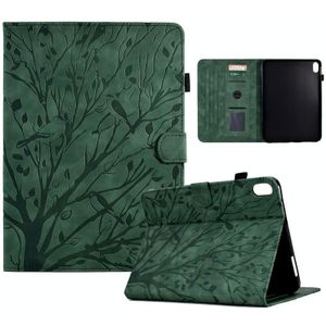 Voor iPad mini 2021 / mini 6 Fortune Tree Pressure Flower PU-tablethoes met wek-/slaapfunctie