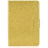 Voor Amazon Kindle Fire 7 2022 Varnish Glitter Poeder Smart Leather Tablet Case (Geel)