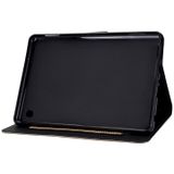 Voor Amazon Kindle Fire 7 2022 Varnish Glitter Poeder Smart Leather Tablet Case (Geel)