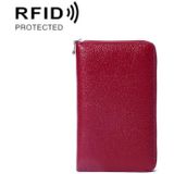 1659 RFID Anti-magnetische anti-diefstal paspoorttas Documententas Portemonnee (rode wijn)
