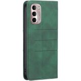 For Motorola Moto G Stylus 2022 Magnetic Splicing Leather Phone Case(Green)