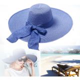 Vrouwen zomer hoeden opvouwbare brede rand strand Sun Straw Cap elegante hoeden Caps  Color:WHITE(M)