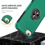 PC + TPU schokbestendige magnetische beschermhoes met onzichtbare ring houder voor iPhone 6 (donkergroen)