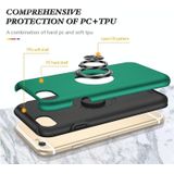 PC + TPU schokbestendige magnetische beschermhoes met onzichtbare ring houder voor iPhone 6 (donkergroen)