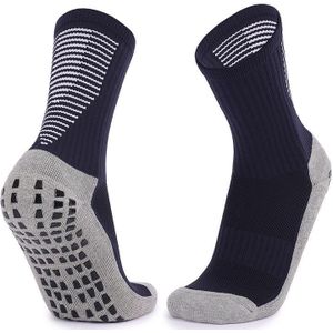 Volwassen dikke handdoek voetbal sokken antislip slijtvaste buis sokken  maat: Gratis grootte (Sapphire)