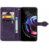 Voor Motorola Edge 20 Pro Mandala Embossing Pattern Horizontal Flip Lederen Case met Houder & Card Slots & Wallet & Lanyard (Purple)