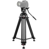 PULUZ Professional Heavy Duty Video Camcorder aluminiumlegering statief met fluid drag head voor DSLR / SLR Camera  verstelbare hoogte: 80-160cm (Zwart)