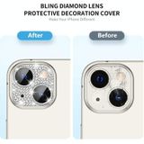 Voor iPhone 13 / 13 mini ENKAY Hat-Prince Blink Diamond cameralens aluminium gehard glasfilm