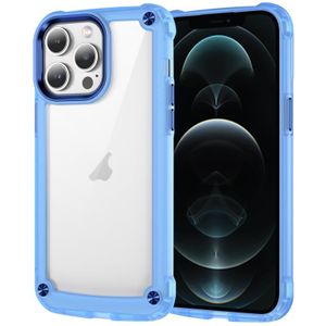 Voor iPhone 12 Pro Max Skin Feel TPU + pc-telefoonhoes (transparant blauw)