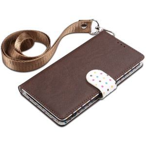 Wave Point horizontale Flip lederen draagtas met kaartsleuven & houder & portemonnee & Lanyard voor iPhone 11 Pro (bruin)